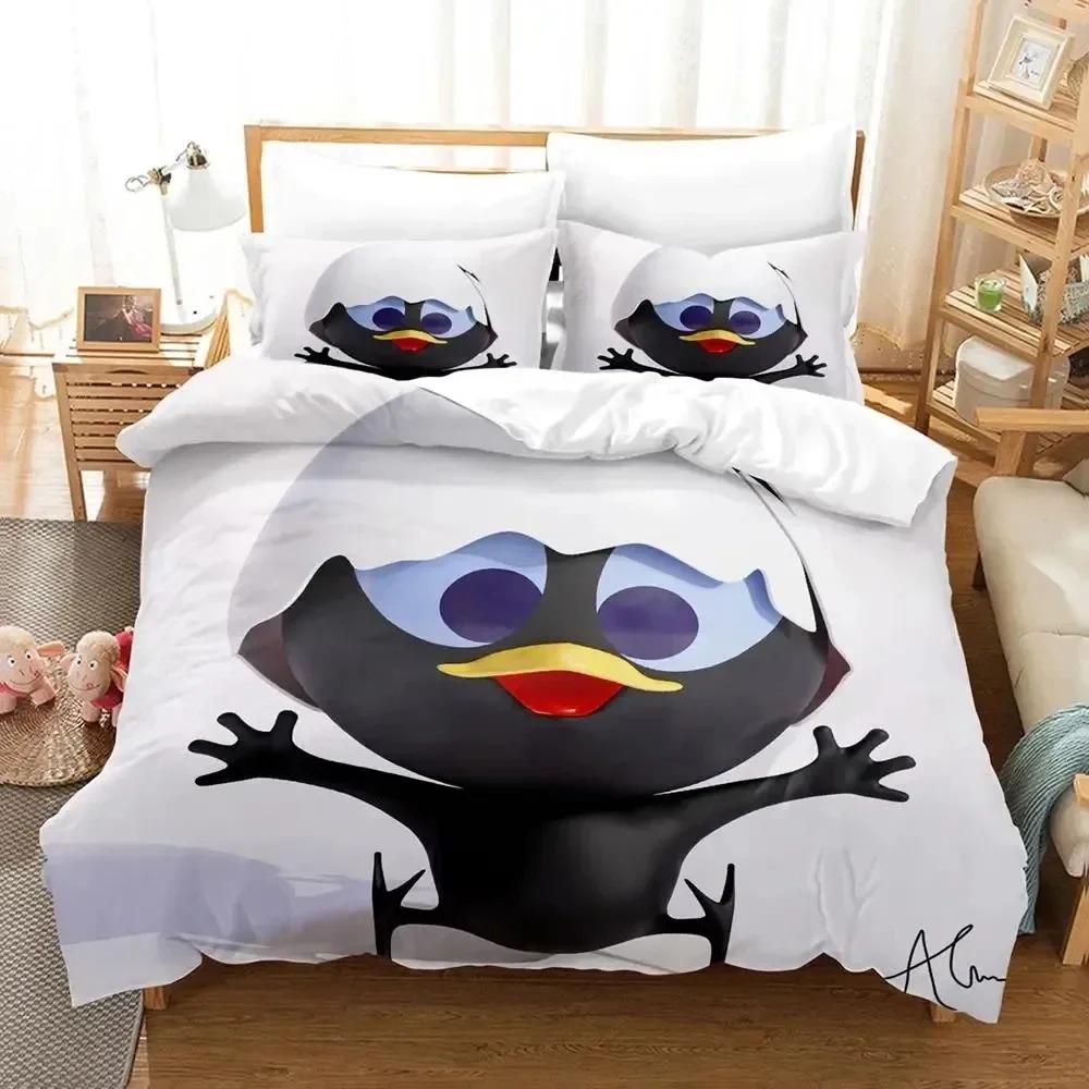 Comforter Anime Cute Calimero Bedding Set Bed Set Comforter King Queen Size Boys Adult Bedding Set