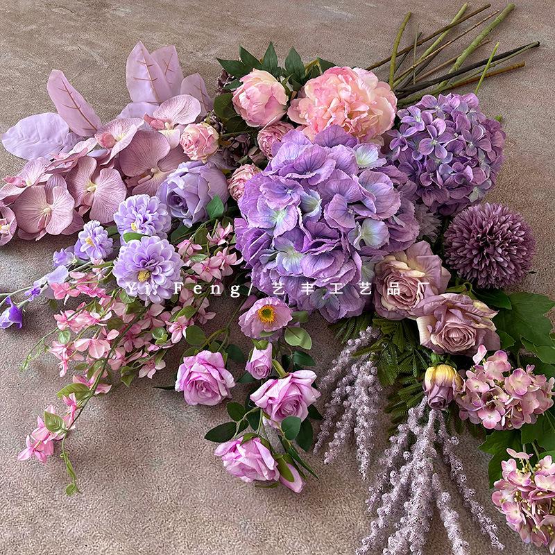 Flori Artificiale Seria Violet: Floral Decorativ Elegant pentru Casă, Nuntă, Cameră Model și Decor Moale.