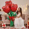 1/3/5pcs Giant Red Rose Foil Balloons Valentine's Day Gift 150cm/59in Large Flower Bouquet Proposal Wedding Birthday Party Decor