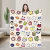 Japanese Cute Tamagotchis Blanket Flannel Funny Breathable Throw Blanket for Coverlet Autumn/Winter