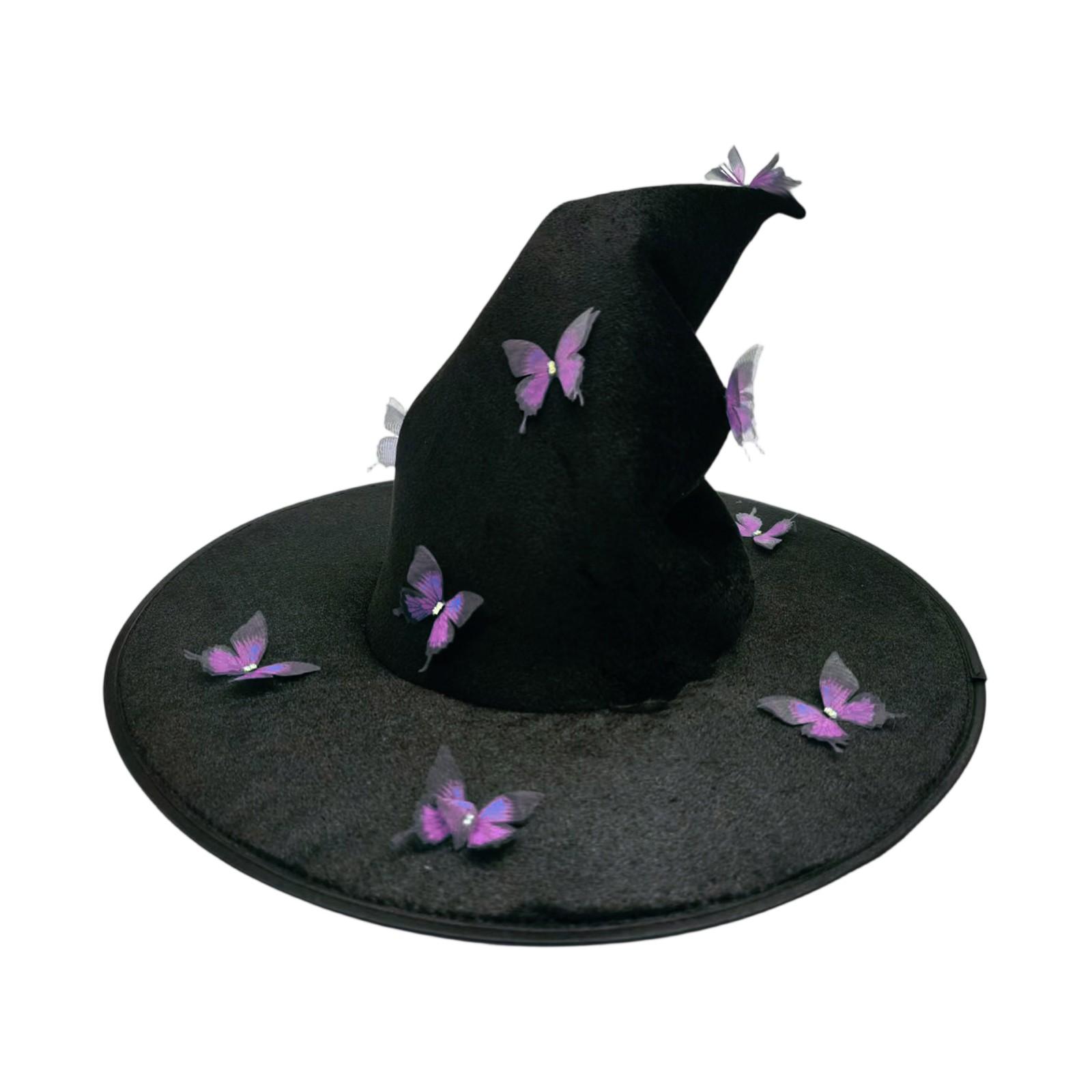 

Halloween Pleated Butterfly Witch Hat Hat, Holiday Decoration, Perfect Gift For Friends One Size фіолетовий