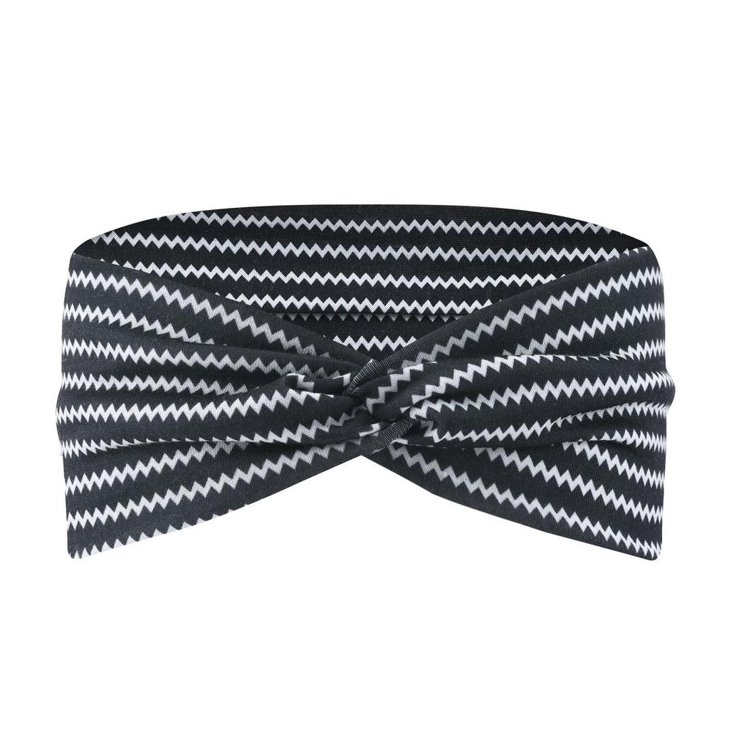 Retro Kariertes Florales Strick-Schweißabsorbierendes Yoga-Stirnband - Breites Outdoor-Haaraccessoire