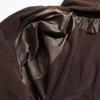 2024 Autumn Women's European & American Style Hooded Faux Leather Long Sleeve Loose Jacket