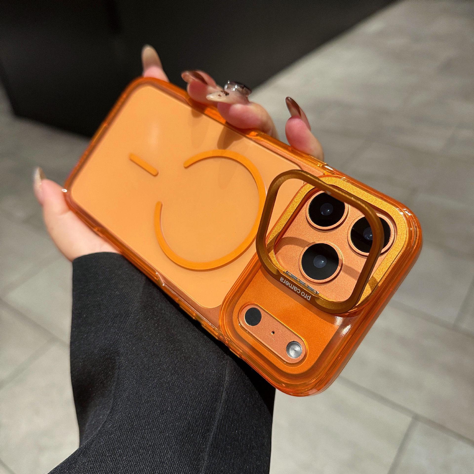 Compatible iPhone 17 Pro Max Case, Apple 16 Lens Holder, 15 Pro Magnetic Clear Acrylic. iPhone 16