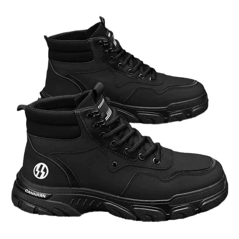 High-top Martin Boots Men's Shoes Autumn 2025 New Tooling Shoes Men's Korean Version Versatile British Style Platform Short Boots