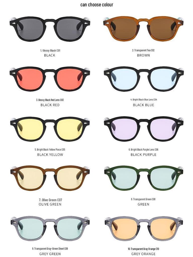 Evropský a americký styl retro nýtované sluneční brýle - Dámská UV ochrana, Malý rám