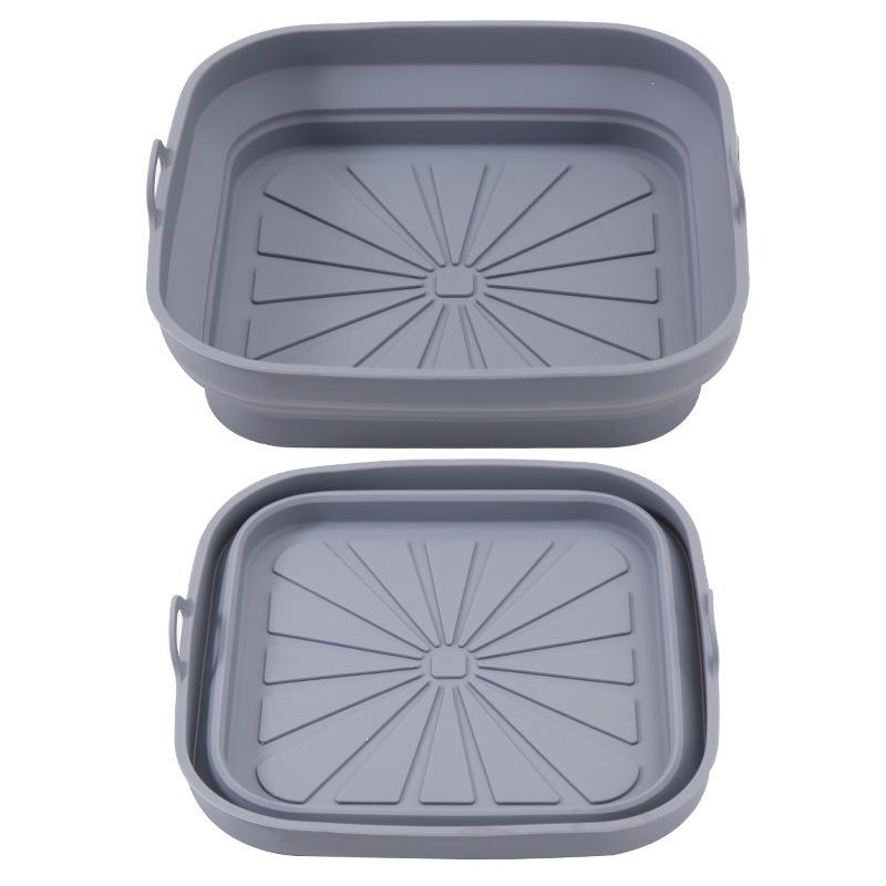 Foldable Silicone Baking Pan & Mat - Round/Square, Universal for Air Fryer/Oven, Food Grade