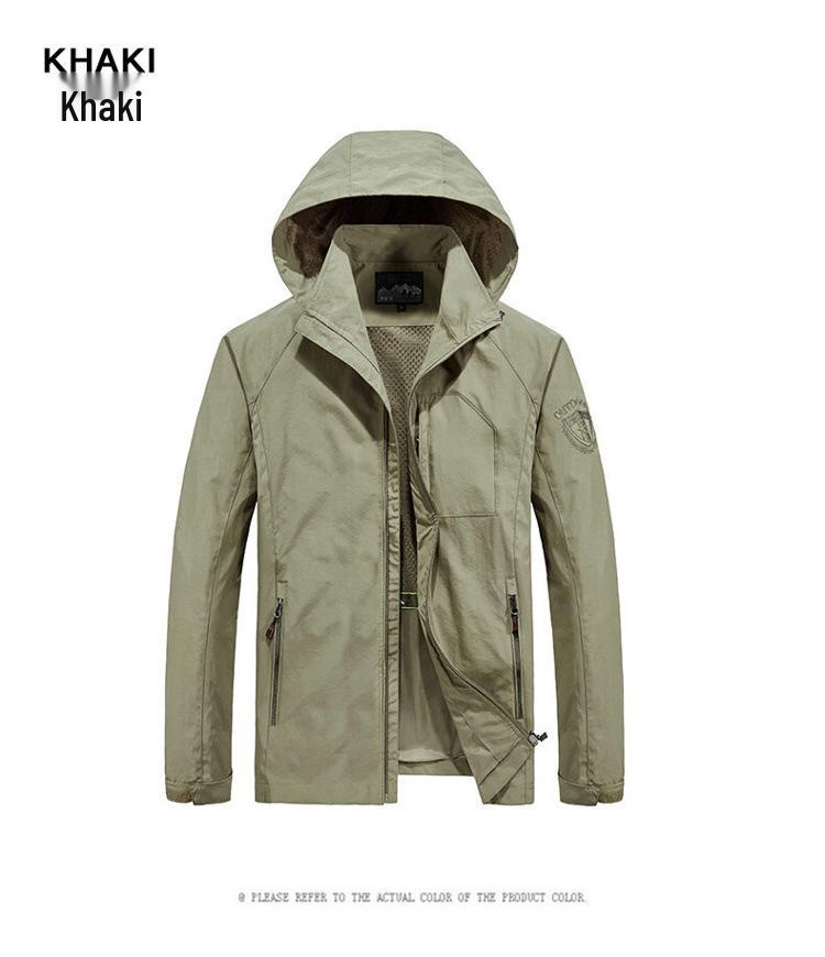 Men's Multi-Pocket Windbreaker Jacket