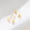 50pcs 14k 18k Plated Round Stud Earring Hooks 3 4 5mm Earrings Findings Components  For  DIY Jewellery Craft Supplies Making