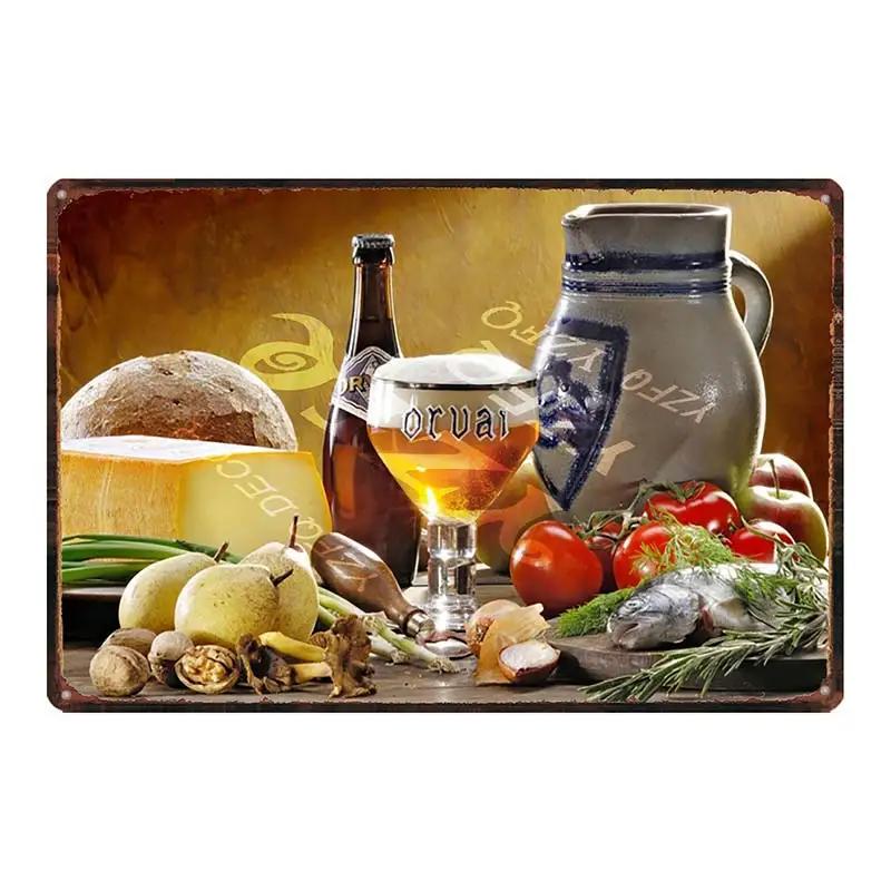 Belgian Beer Orval Metal Tin Signs Retro Shabby Chi Plates For Wall Bar Home Pub Art Kitchen Coffee Decor 30X20CM DU-8523B