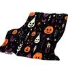 Halloween Flannel Blanket - Scary Throw for Couch, Sofa, Bed, Indoor Outdoor Home Decor