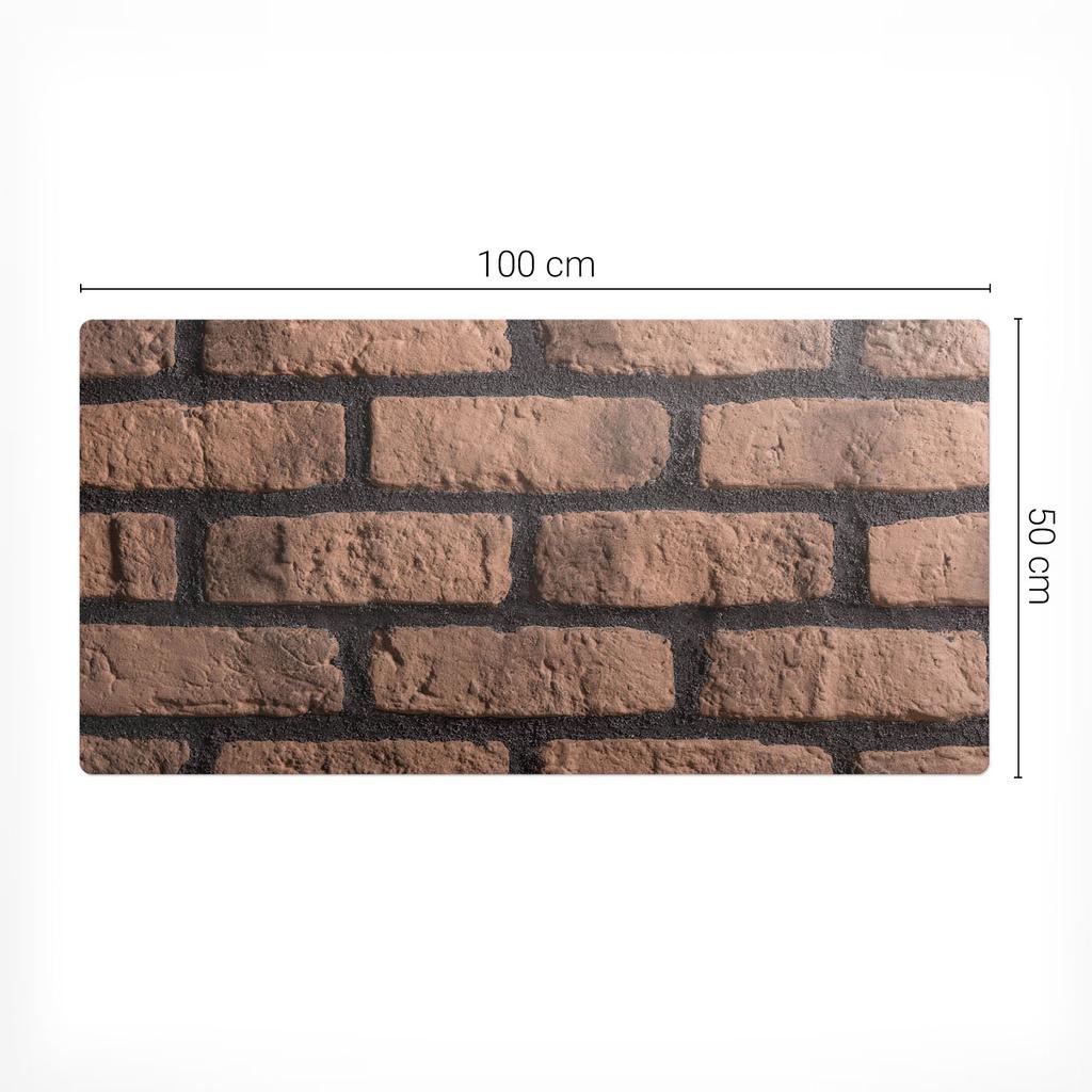 Anti-slip Protective Desk Mat with Brick Wall Pattern 100X50 Cm