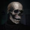 New Halloween Moving Mouth Skull Mask Headgear Movable Jaw Skull Full Head Mask