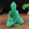 Buddha Statue With Necklace Ornament Lucky Feng Shui Meditation Buddha Sculpture Man-made Jade Stone Home Office Decoration Gift