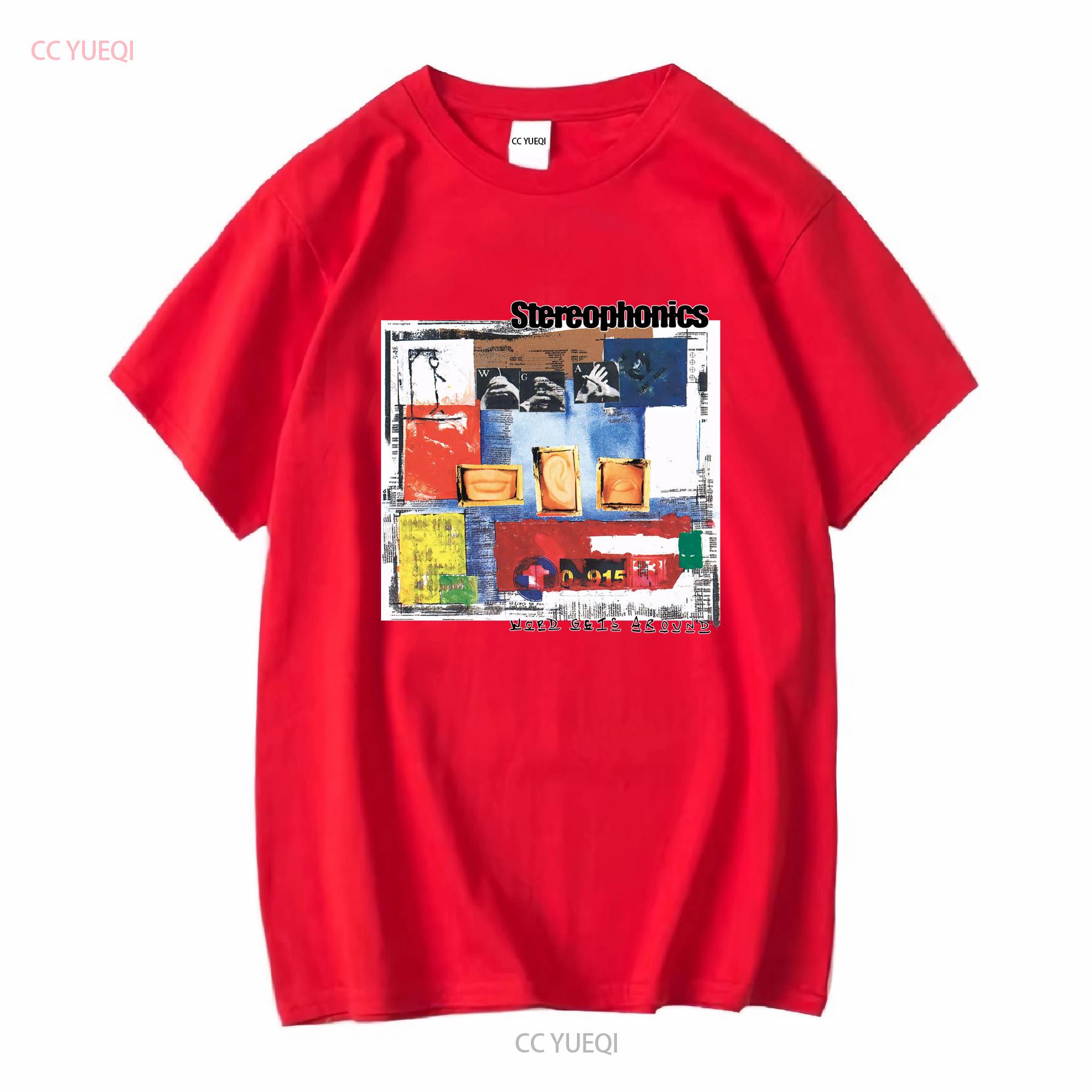 Limited Stereophonics T Shirt Word Gets Around Album long or short sleeves vintage Washed fashion streetwear designer clothes S