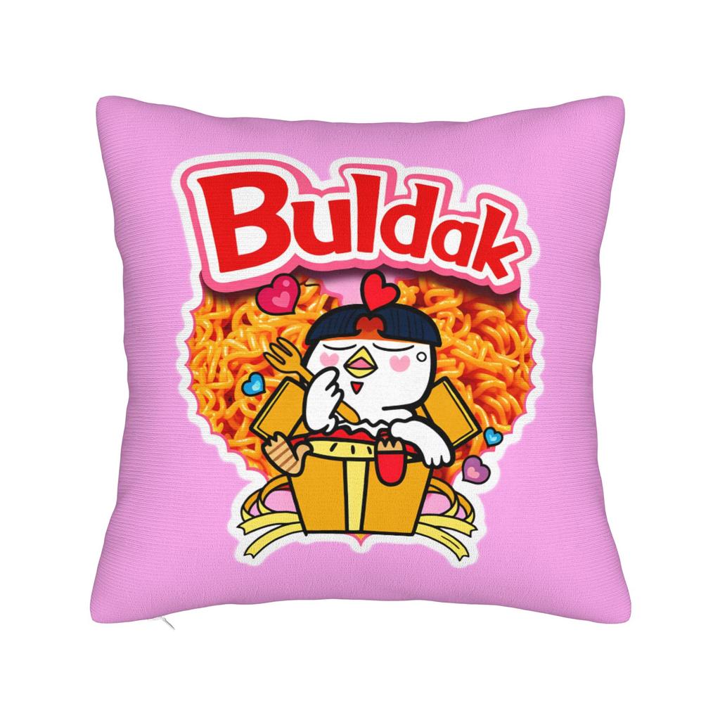 Spicy Shrimp Combination Noodles Pillowcases  Kawaii Pillow Case For Living Room Chair Soft Pillow Cover