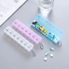 Mini Portable Transparent Medicine Box Waterproof Week-long Day-of-the-week Divider Small Pill Organizer Rectangle