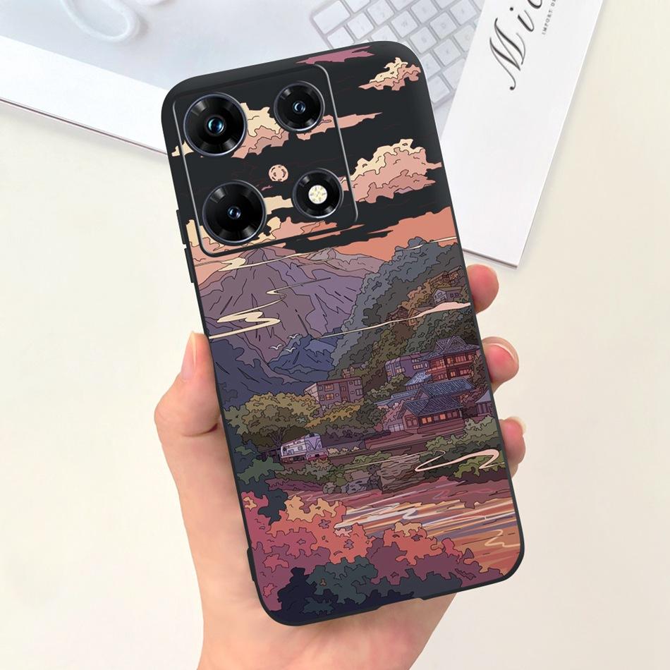Fashion Moon Pattern Case For Infinix Note 30 Pro 30i 30 2023 Candy Color Soft Silicon Bumper For Infinix Note30 30Pro Note30i