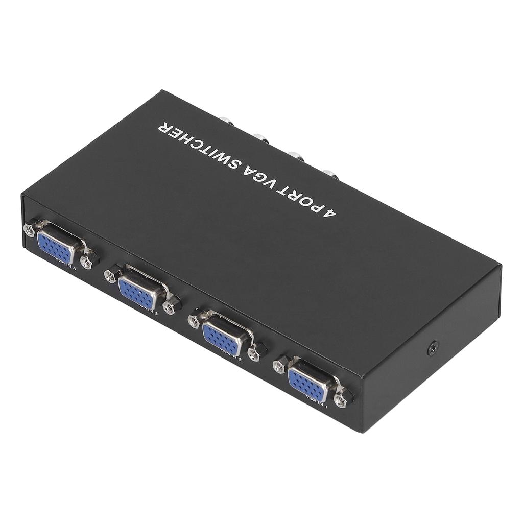 4 Port VGA Switcher SVGA Monitor Sharing Switch Box 4‑in‑1‑out for LCD PC TV Monitor