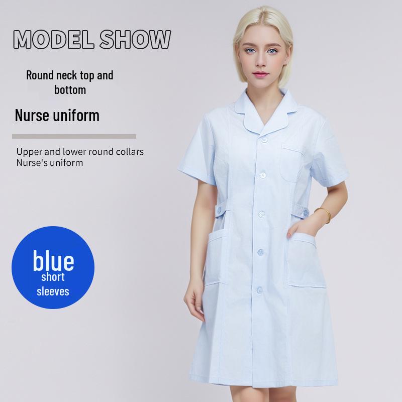 Short Sleeve Nurse & Doctor White Coat Uniform