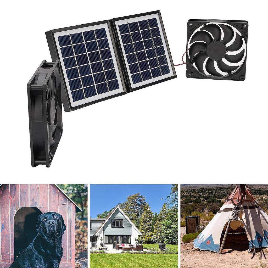 Solar Exhaust Fan Cooling Ventilation Easy to Use 10W 5V Sturdy Board Powered for