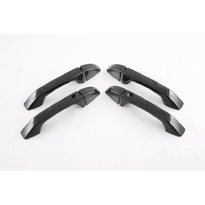 For SsangYong Torres (J100) Carbon Fiber Style Door Handle Bowl Cover Cup Cavity Trim Ert Catch Molding Garnish