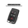 Black Leather Car Key Fob Case Cover Holder For Land Rover Defender Jaguar NEW