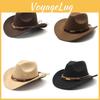 Western Cowboy Hat With Polyester Material And Large Brim For Festivals And Shows