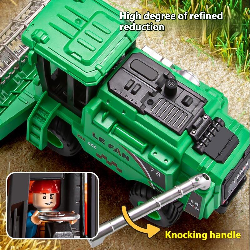 Bauer Auto Kinder Mähdrescher Spielzeug Modell Traktor Trägheit Weizen Landwirtschaft Transport Fahrzeug Junge Spielzeug