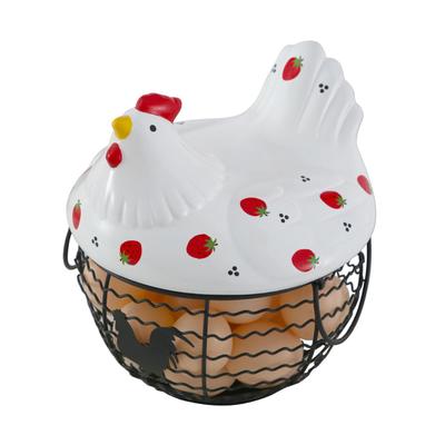Cestino portaoggetti per fragole, cestino in ferro battuto, cestino portauova in ceramica, cestino portafrutta per soggiorno