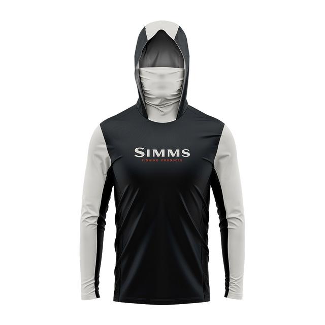 SIMMS Fishing Suit Fly Fishing Luya Hoodie Outdoor Ice Silk Sunscreen Clothing with Mask Quick Drying Breathable Thin