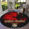 Benfica Crest Custom Name Round Area Rug Carpet Rug For Living Room Bedroom Sofa Playroom Decor Nonslip Floor Mat