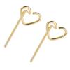 Herzförmige Ohrstecker Glänzend Stilvoll Exquisites Design Legierung Modische Ohrstecker für den täglichen Gebrauch Party Gold