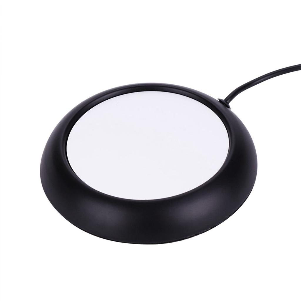 USB Holzmaserung Tassenwärmer Hitze Getränke Tasse Matte Büro Tee Kaffee Heizkissen Schwarz