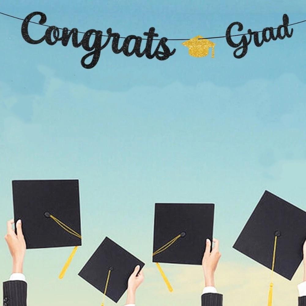 Reusable Graduation Party Banner Garland Party Scene Prop  Party Decorations