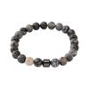 Natural Stone Round Tiger's Eye Beaded Bracelet Elastic Rope Jewelry for Men and Women