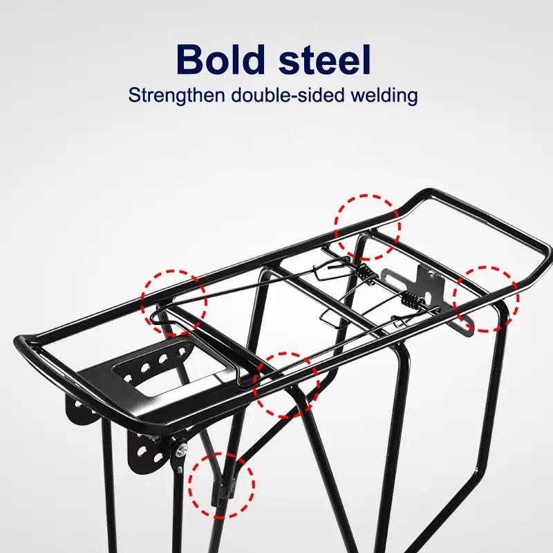 1 Set Portable 250kg Load Capacity Shelf Back Seat Bicycle Rear Luggage Cargo Rack Sturdy Carrier Mountain Bike Bicycle Carrier