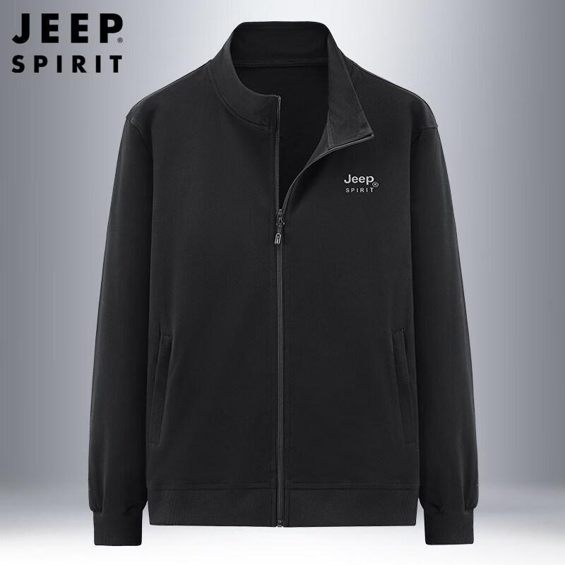 JEEP SPIRIT Men s Full-Zip Stand Collar Sweatshirt 2XL