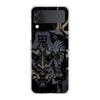 Transparent Phone Case For Samsung Galaxy Z Flip 3 4 5 6 7 Hard Folding PC Z Flip3 Flip4 Cover Japan Ghost Face Samurai