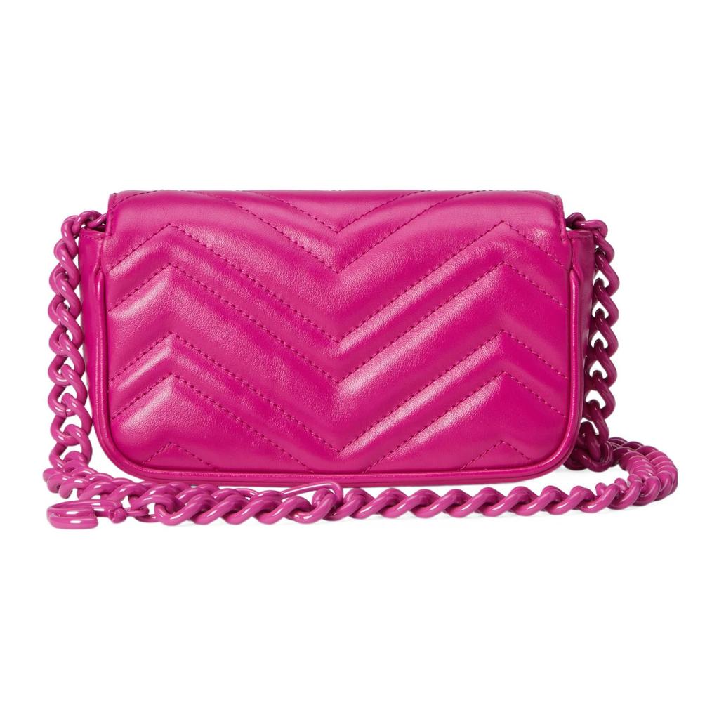 Gucci GG Marmont Logo Chain Shoulder Bag Women handbags Rose-Red Purple 699757-UM8KV-5538