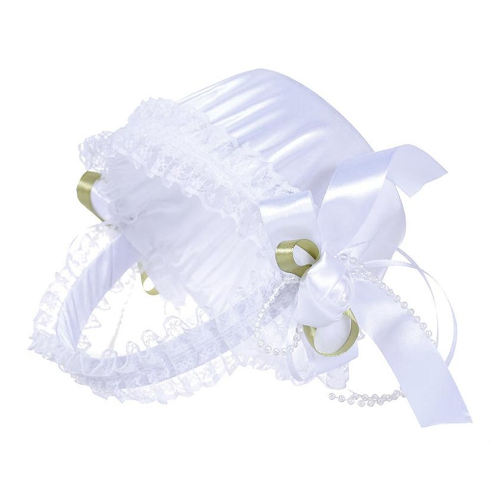 Elegant Stor Bröllopsblomsterflickakorg med Spetsdekoration