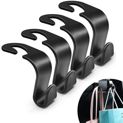 RICISUNG Conjunto de Encosto de Cabeça para Assento de Carro Carro 20kg Peso Armazenamento de Carro Bagagem Evita que a Carga Não Seja Removida Fácil Instalação Ganchos, 4, Ganchos, Ganchos,