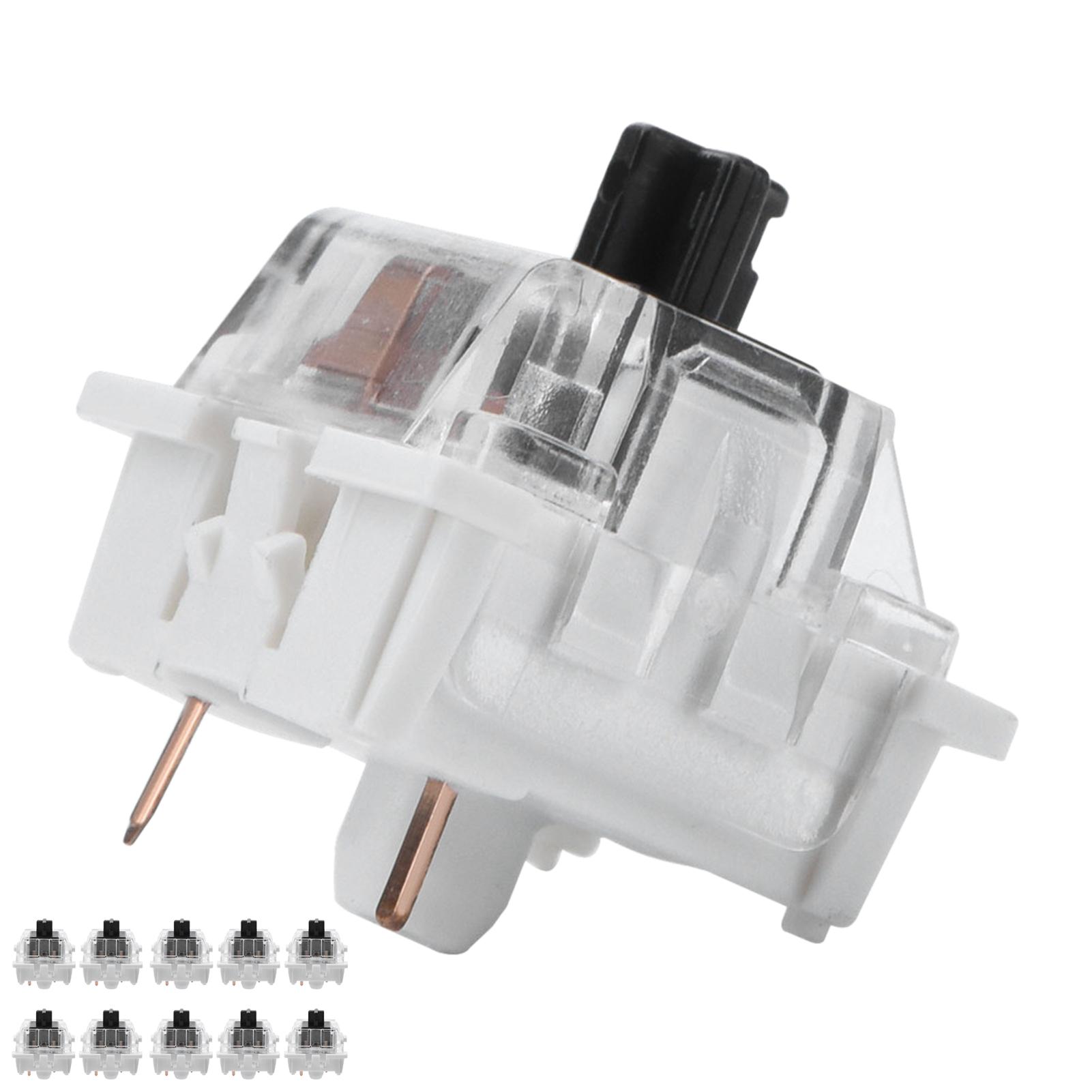 

10 шт., механический переключатель клавиатуры, установленный на пластине, черный переключатель, замена для Gateron Cherry MX