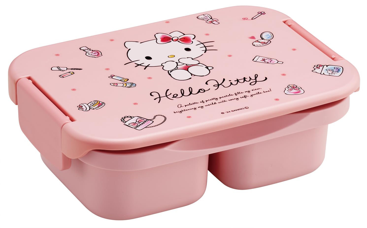 

Skater Bento Single Dishwasher and Microwave Made in Sanrio Hello Kitty Watercolor Box, Antibacterial, Separate, Tight, Tier, 500ml, Safe, Japan,