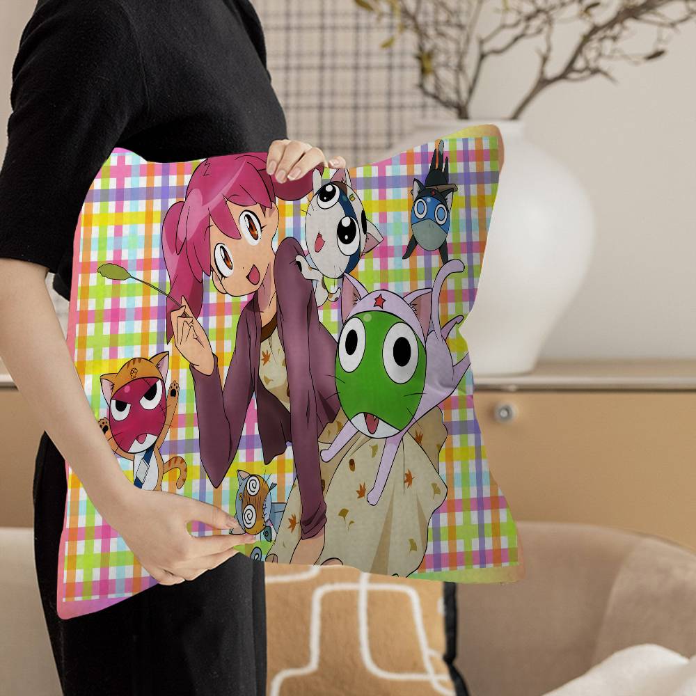 Classic Comedy Anime K-Keroro Personalized Pillow Cover Kids Bedroom Wild Party Decor Pillowcase Kid Birthday Shower Gift