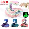 Serpent imprimé en 3D de 30 cm à articulations mobiles Jouet anti-stress Serpent de simulation amusant Ornement de bureau Jouets d'impression 3D Cadeau de Noël