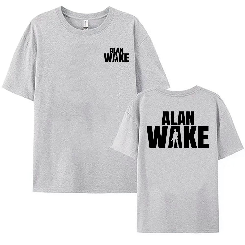 Alan Wake 2 Koszulka z nadrukiem Koszulki bawełniane z krótkim rękawem Streetwear Unisex Luźny codzienny T-shirt z okrągłym dekoltem Góra