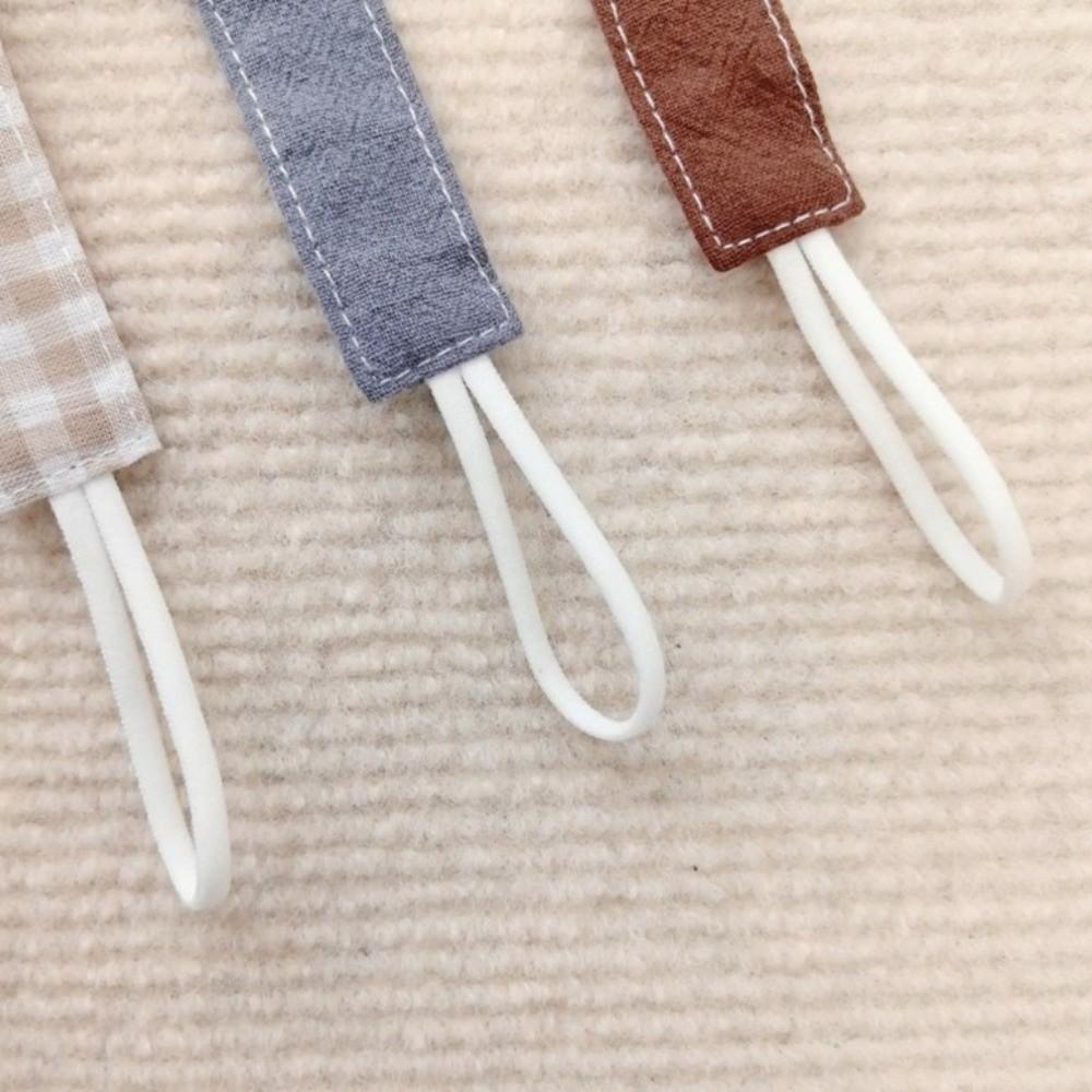 Cute Flower Dummy Nipple Holder Plaid Embroidery Pacifier Clips Cute Baby Pacifier Chain Toddler