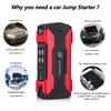 12V 800A LED Car Jump Starter 28000mah Portable Emergency Charger Battery Power Bank Car Booster Starting Device Four-string