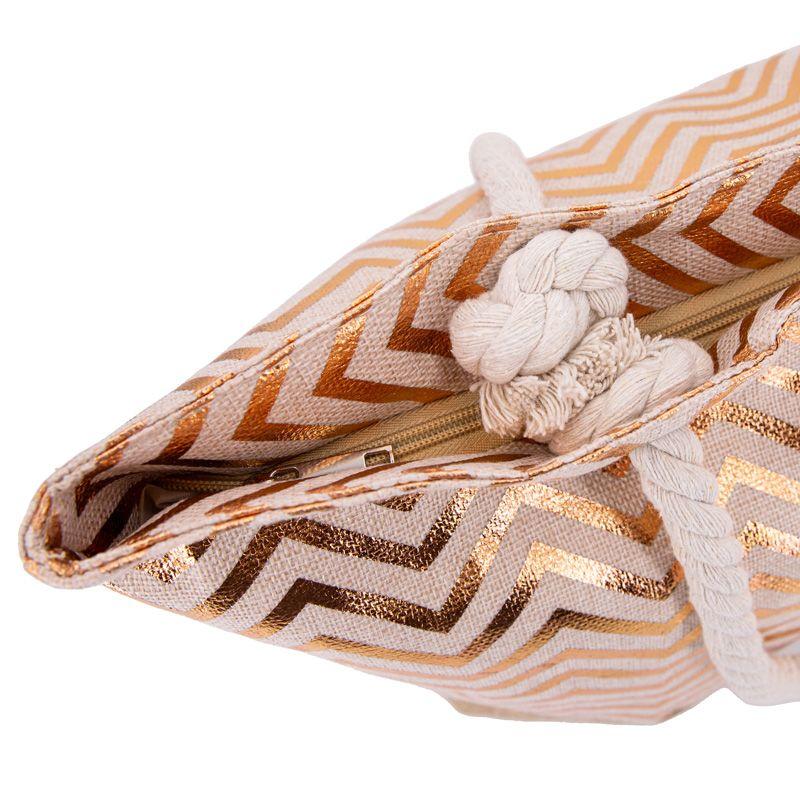 Sac de plage à motif géométrique satiné GERARD PASQUIER